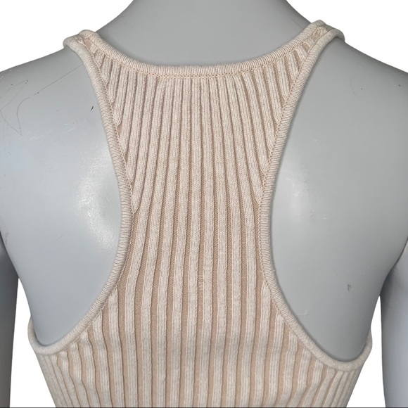 FREE PEOPLE Intimately Lemon Lime Knit Ribbed  Cami Crop Top Racerback Oat Combo - Picture 10 of 14